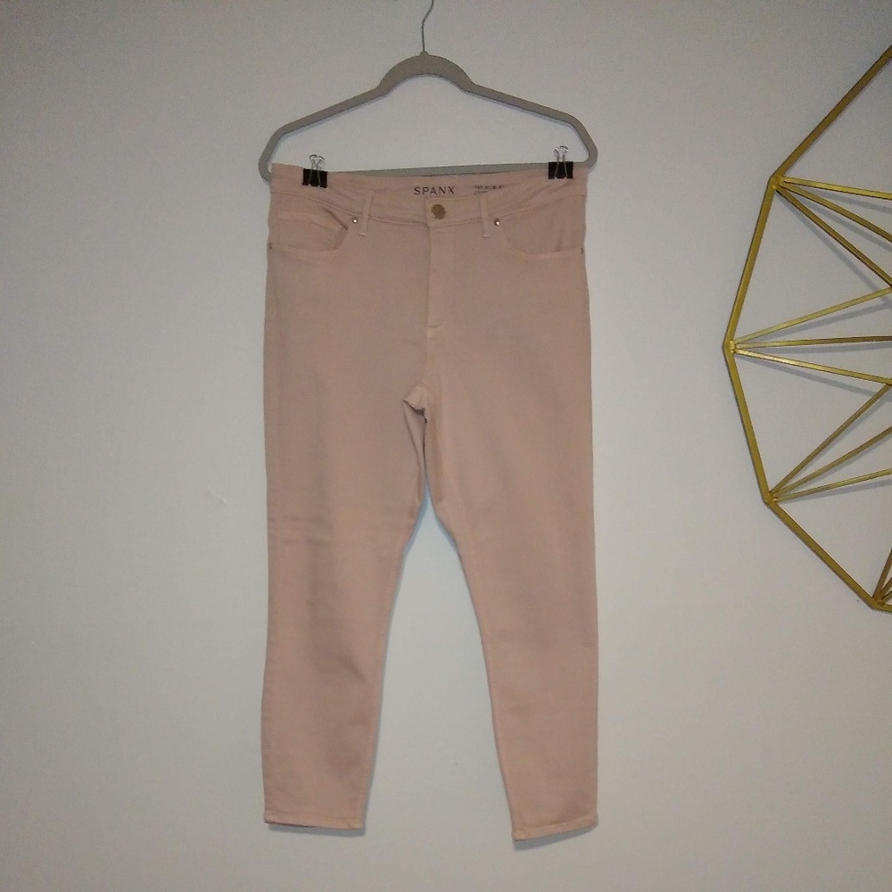 SPANX Pink Jeans The Slim X Cropped